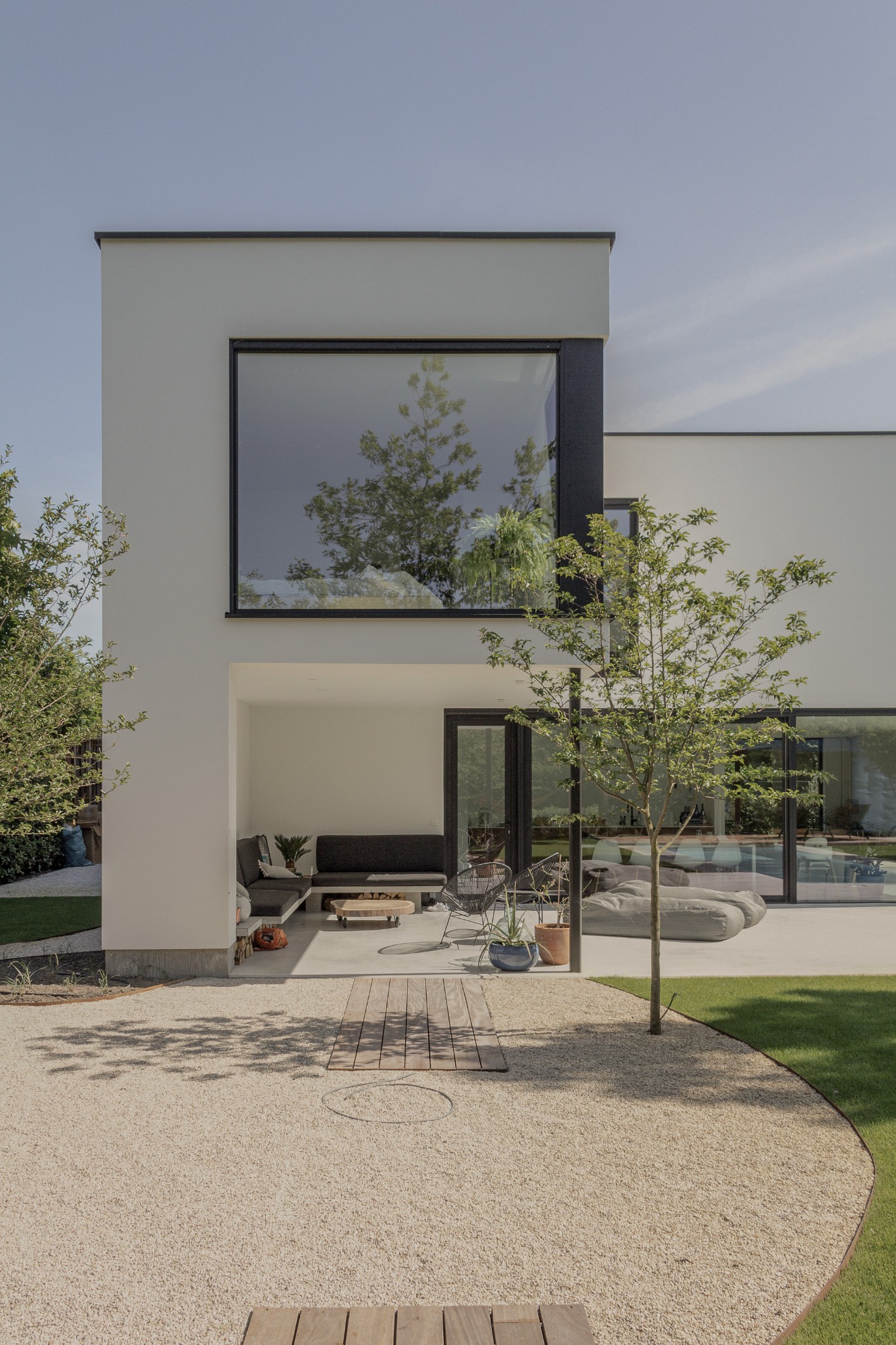 Detail van de tuingevel van Woning Seringendreef