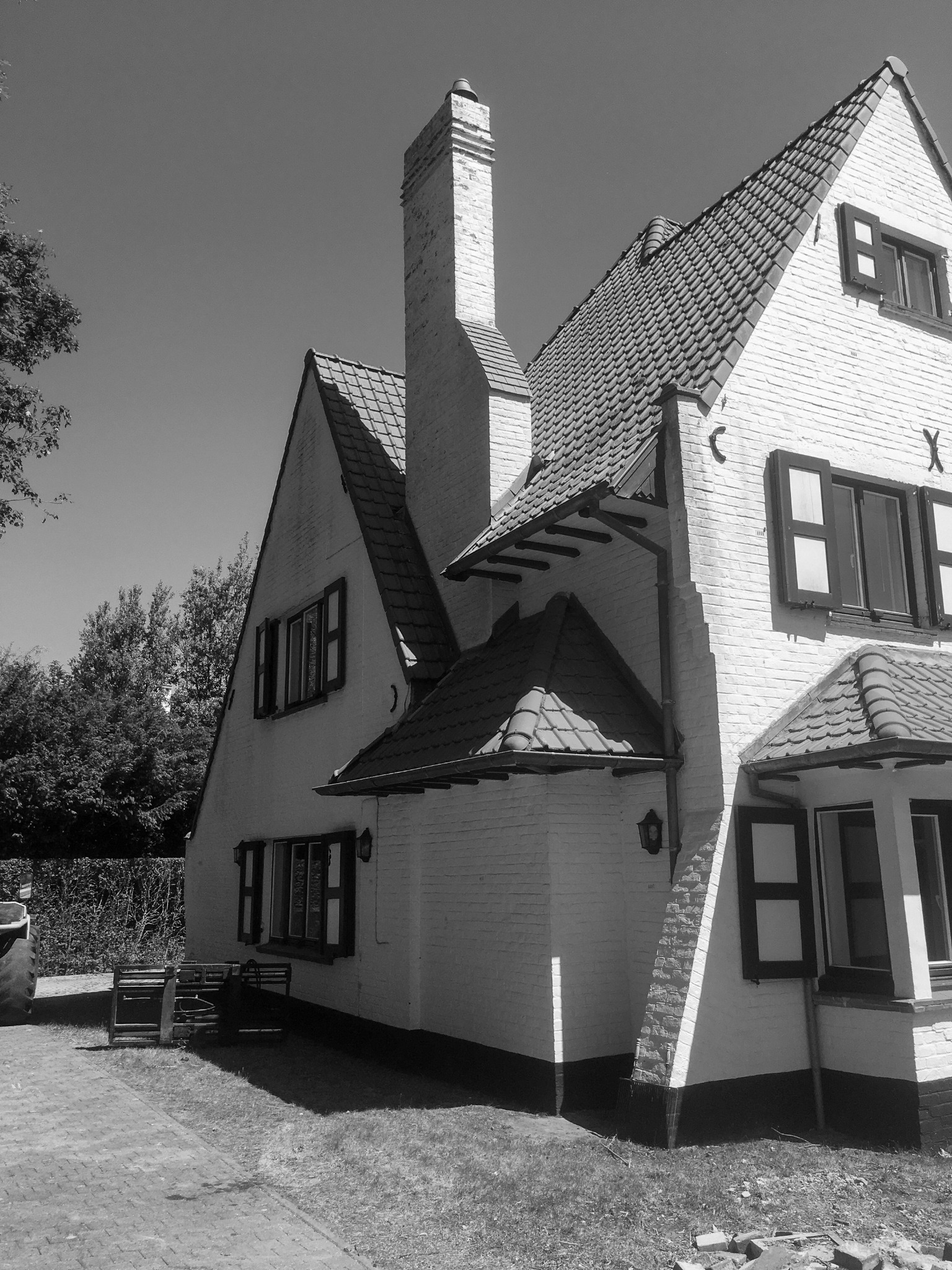 De villa aan de Zoutelaan vóór de uitbreiding